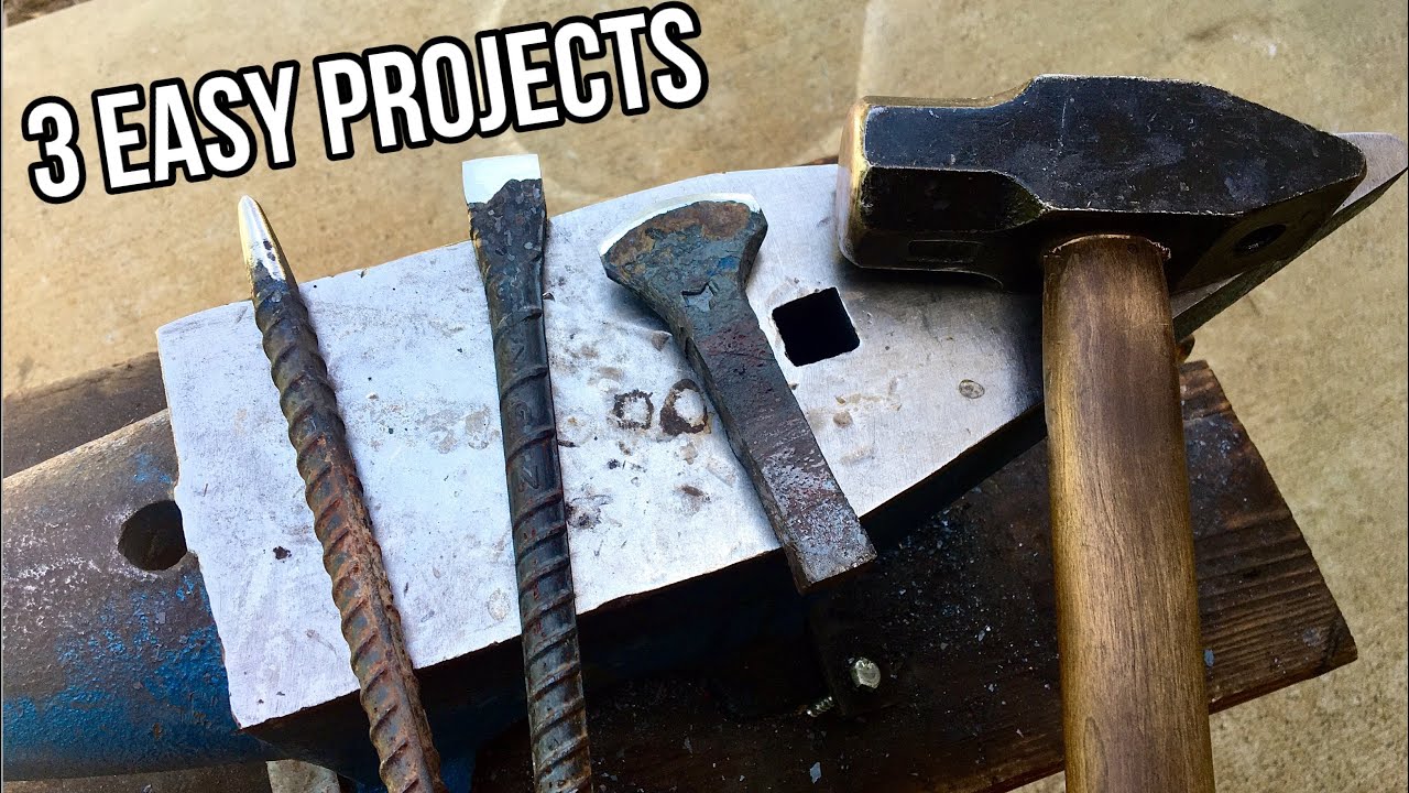 How to Forge 3 Blacksmith Tools | Blacksmithing Projects for Beginners
