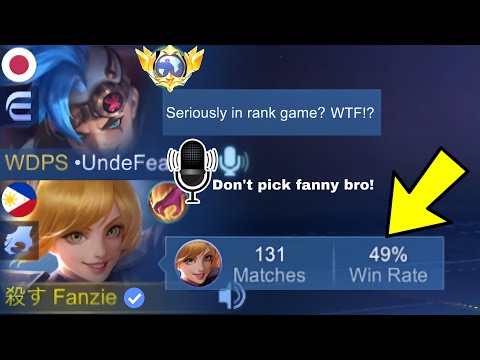 FANNY FAKE WINRATE PRANK IN RANKED GAME😂 THEY REALLY THINK I’M NOOB!! - MLBB