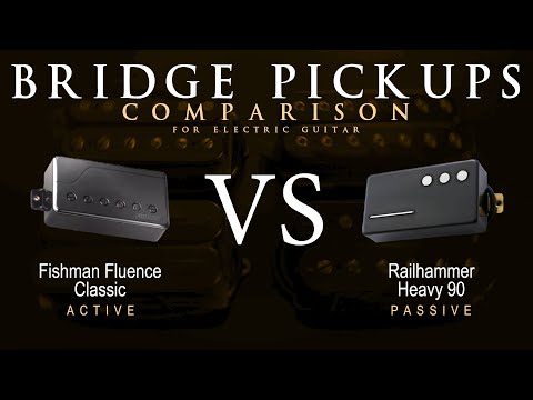 Fishman FLUENCE CLASSIC vs Railhammer HEAVY 90 - Bridge Guitar Pickup Comparison Tone Demo