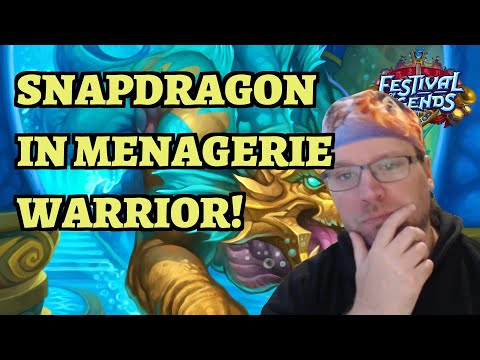 SNAPDRAGON in Battlecry Menagerie Warrior - Hearthstone Festival of Legends Gameplay