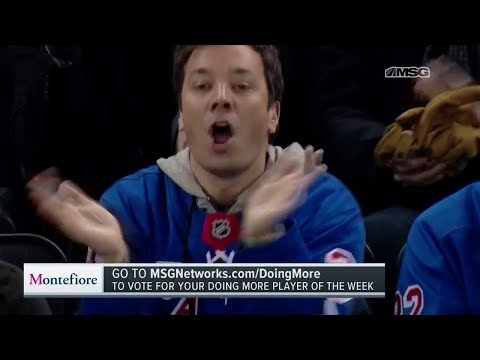 Jimmy Fallon Does Mick Jagger Dance at Rangers Game! | New York Rangers | MSG Networks