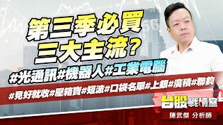 第三季必買三大主流?#光通訊#機器人#工業電腦#見好就收#壓箱寶#短波#口袋名單#上銀#廣積#聯鈞｜小武哥投資事務所｜陳武傑