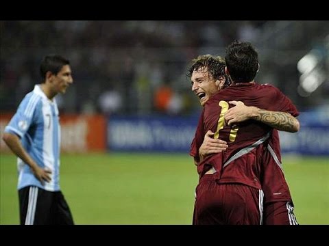 Goles Vinotinto - Gol de Fernando Amorebieta - Venezuela 1 - Argentina 0