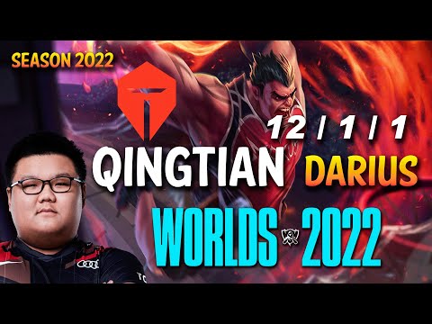 TES Qingtian DARIUS vs MORDEKAISER Top - NA Ranked - WORLDS 2022