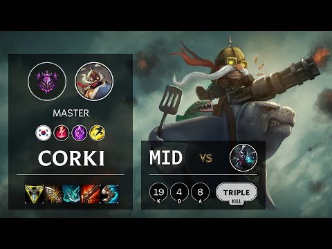 Corki Mid vs Ekko - KR Master Patch 10.20
