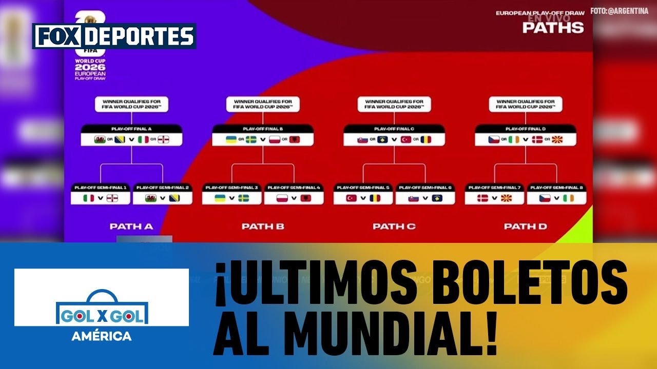 💥🤩 ¡ULTIMOS BOLETOS AL MUNDIAL! 🔥 Así quedaron los cruces de repechaje, GolxGol