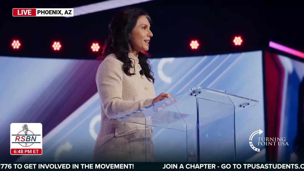 WATCH: Director Tulsi Gabbard speaks at TPUSA's AmericaFest Conference Day Three. - 12/20/2025