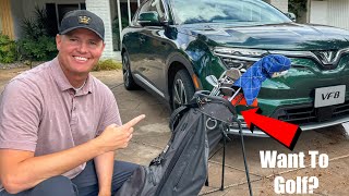 Charging an Electric Car at the Golf Course!