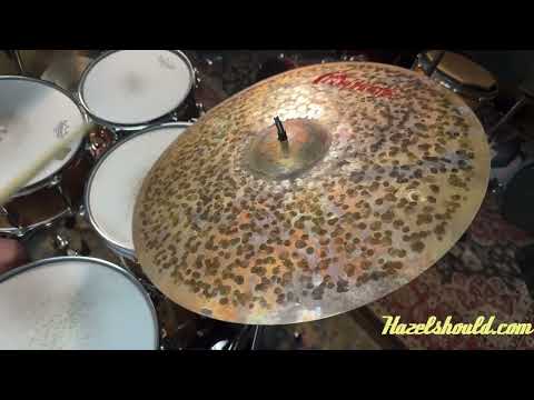 TURK OF DOOM Dark Complex Bosphorus RAW 18” THIN CRASH RIDE ONLY 1340 g Spectacular Unlathed image 9