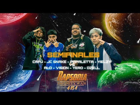 CAFU JC SNAKE PAPALETTA YIELZY vs YERO ALD VISION DZELL (SEMIS) || RAPSODIA INFINITY WAR 4VS4