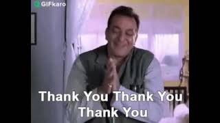 Thank You Thank You Thank You Sanjay Dutt Meme GIF😜
