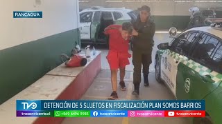 Carabineros detiene a 5 sujetos durante fiscalizaciones en Plan “Somos Barrios”