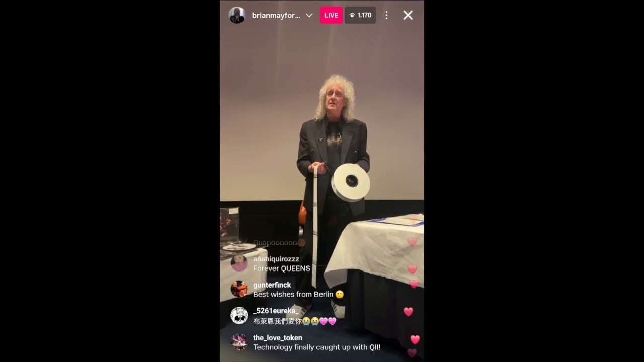 Queen II Album LIVE UNBOXING event - Brian May Instagram Live.
