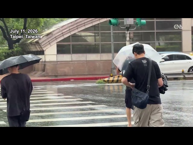 Taipei hit by Typhoon Bavi