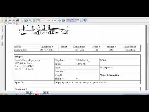 Part of a video titled How to create a load sheet for your driver - YouTube