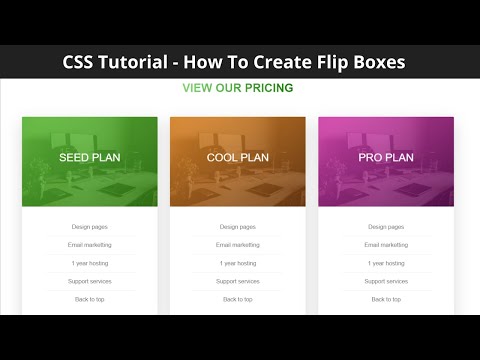 CSS Tutorial How To Create Flip Boxes with CSS