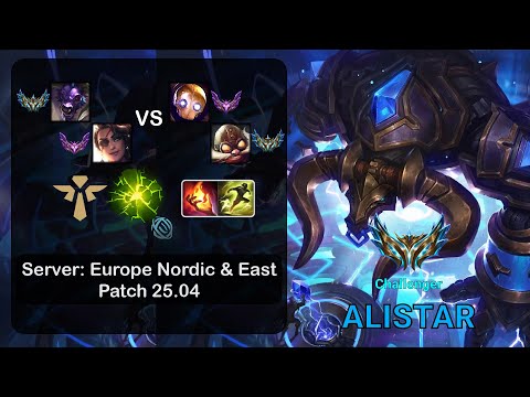 Alistar Support + Samira vs Blitzcrank + Corki - EUNE Challenger - Patch 25.04