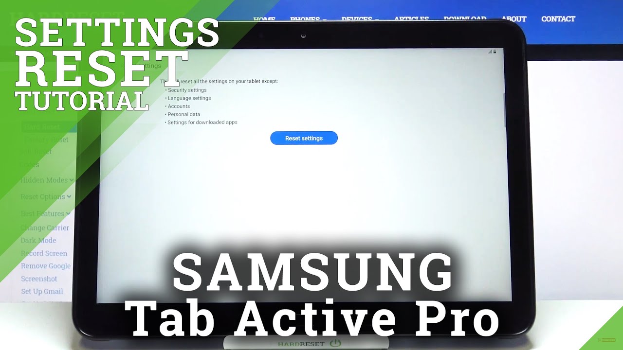 How to Reset System Settings in SAMSUNG Galaxy Tab Active Pro – Restore Default Configuration