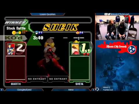 MCSB - GooglyEyed (Marth) vs Mew (Sheik) - Melee Losers Quarters