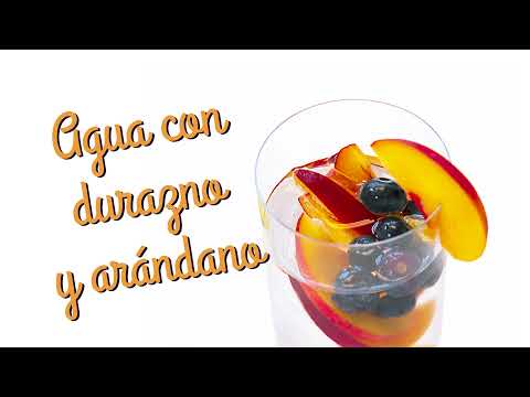 Agua con durazno y arándano