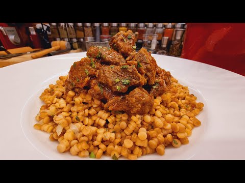 Marhapörkölt hagymás tarhonyával @szokykonyhaja