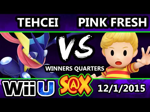 S@X 126 - Pink Fresh (Lucas, Pit) Vs. Techei (Greninja) SSB4 WQ - Smash Wii U - Smash 4