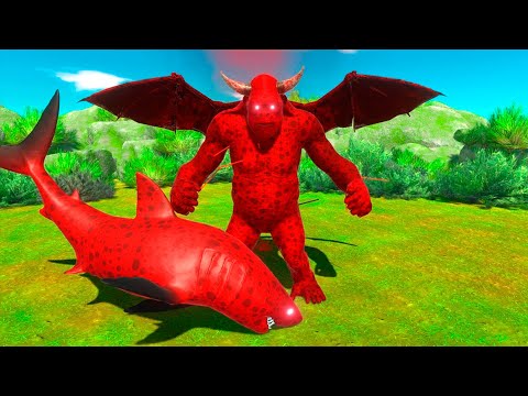 ⚡ KING VIRUS GORO vs VIRUS SHARK DEATH RUN - 🦖 Animal Revolt Battle Simulator 🦕