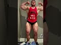 Huge bodybuilder Comp prep flexing update #short