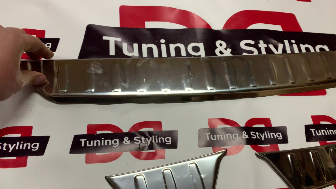 Mazda CX-3 2015- гг. Накладка на задний бампер Carmos нержавейка Video 1