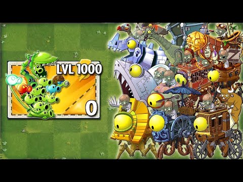 All Plants Level 1 vs All Zombots - PvZ 2 Zomboss Battlez