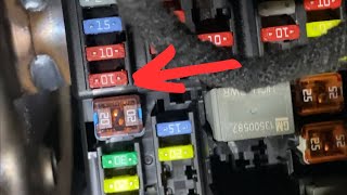 Rear Liftgate Release Relay Fuse 10A Location Chevrolet Sonic 2012-2020