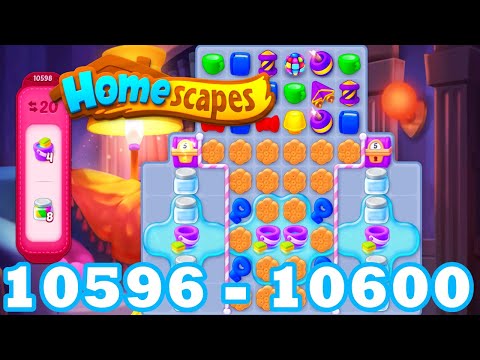 Homescapes Level 10596 - 10600 HD 3 - match puzzle Gameplay | android | IOS | 10597 | 10598 | 10599