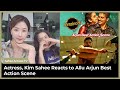 (Eng subs) Korean Actress Reacts to SARRAINODU  | Allu Arjun | Best Action Scene
