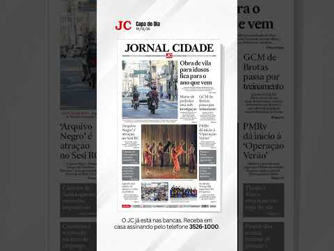 Esta é a capa do #jcrioclaro desta sexta-feira (19)