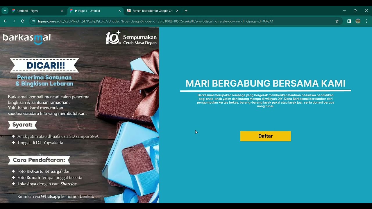 Mockup UI/UX Web Yayasan Barkasmal
