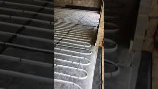 An newly installed underfloor heating system 