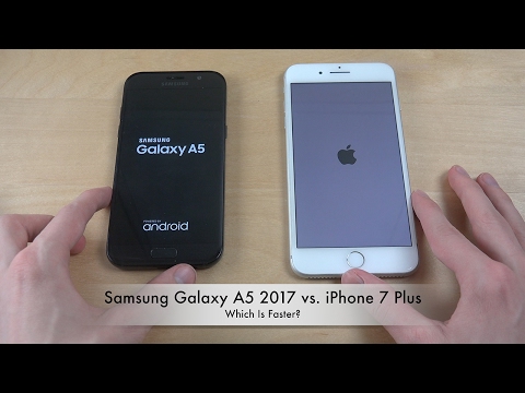 Samsung Galaxy A5 2017 vs. iPhone 7 Plus - Which Is Faster?!