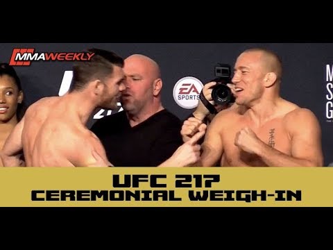 UFC 217 Ceremonial Weigh-Ins Michael Bisping vs Georges St-Pierre