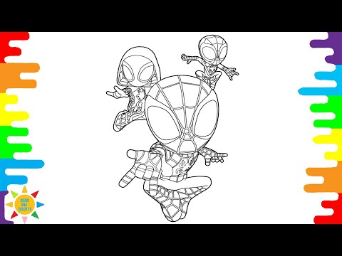 Spidey and His Friends Coloring Pages | Spidey Coloring | JJD & Division One - Somebody Like Me