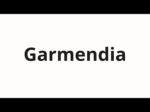 How to pronounce Garmendia