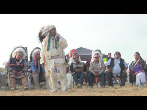 Yakama Tribal Council Chairman JoDe Goudy speaks at Standing Rock #NoDAPL