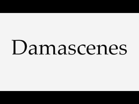How to Pronounce Damascenes