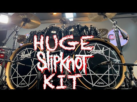 HUGE SLIPKNOT DRUM SET - 10 Piece Pearl Joey Jordison Kit