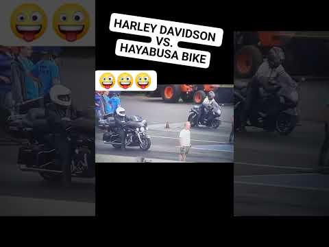 HARLEY DAVIDSON VS. HAYABUSA BIKE RACE #win#viral #trending #crazy #harleydavidson #hayabusa #bikers