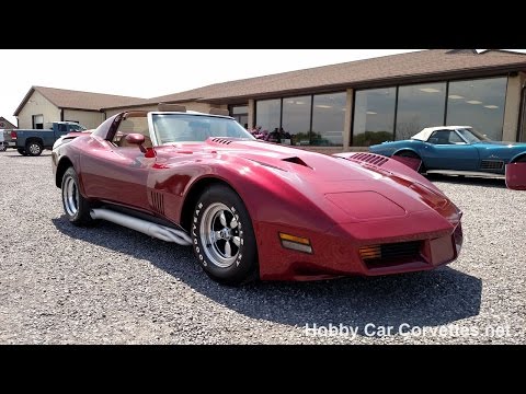 1976 Dark Red Corvette Eckler Wide Body Custom Stingray Video