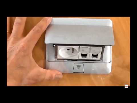 Legrand Pop-up Floor Box 100 x 122 x 61,2 mm 4 režimų aliuminio (054011) video