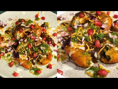 Peas Stuffed Sweet potato Tikki Chaat Recipe| Easy Air fryer Recipe
