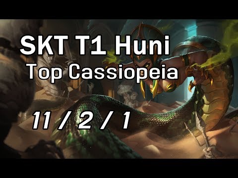 SKT T1 Huni Top Cassiopeia 11/2/1 VS Singed