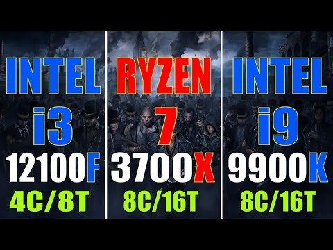 INTEL i3 12100F vs RYZEN 7 3700X vs INTEL i9 9900K || PC GAMES TEST ||