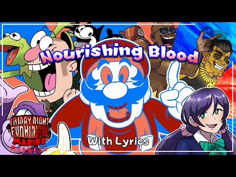 Nourishing Blood WITH LYRICS - FNF: Mario's Madness V2 Cover [APRIL FOOLS]